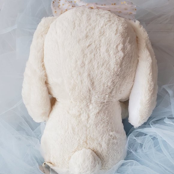 Pote Usa Loppy - Premium Ribbon XL Rabbit Plushie (Beige) - Picture 4 of 4